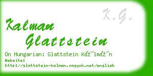 kalman glattstein business card